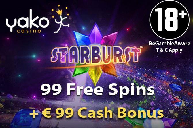 99 Starburst Freispiele im Yako Spielhalle