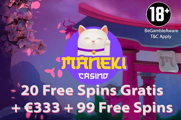 20 + 20 Free Spins no Deposit bei Maneki - Free Spins
