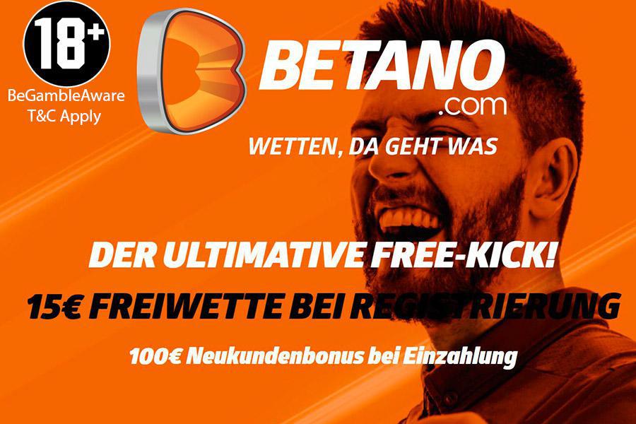 Betano 15 euro freiwette