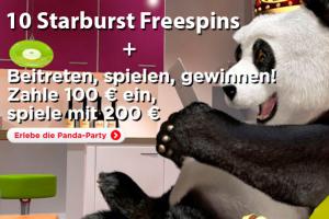 10 Starburst free spins bei Royal Panda Casino